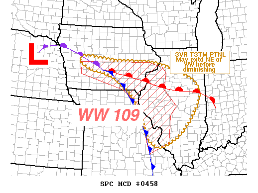 Mesoscale Discussion 458
