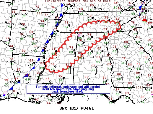 Mesoscale Discussion 461