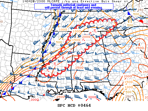 Mesoscale Discussion 464