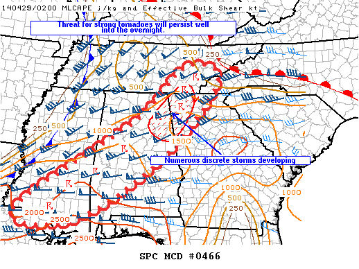 Mesoscale Discussion 466