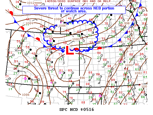 Mesoscale Discussion 516