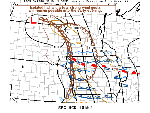 Mesoscale Discussion 552
