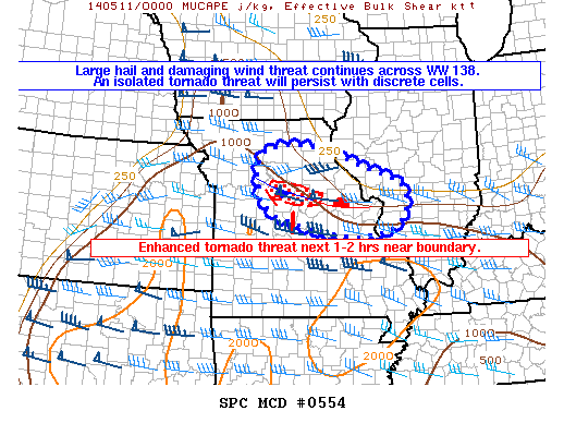 Mesoscale Discussion 554