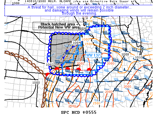Mesoscale Discussion 555