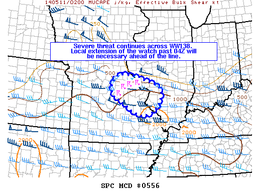 Mesoscale Discussion 556