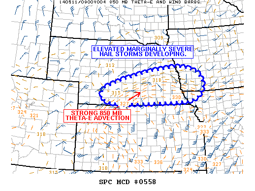 Mesoscale Discussion 558