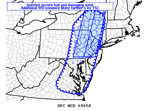 Mesoscale Discussion 654