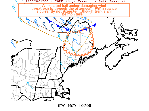 Mesoscale Discussion 708