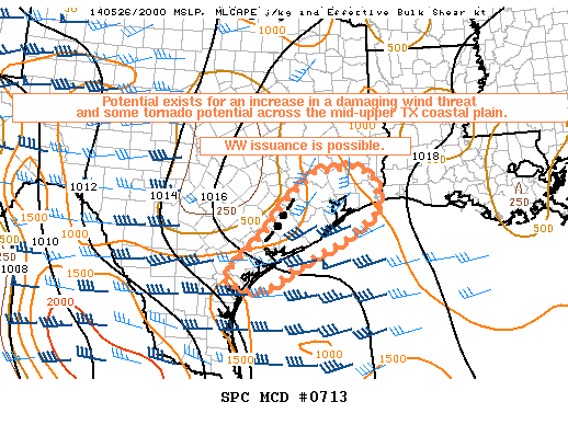 Mesoscale Discussion 713