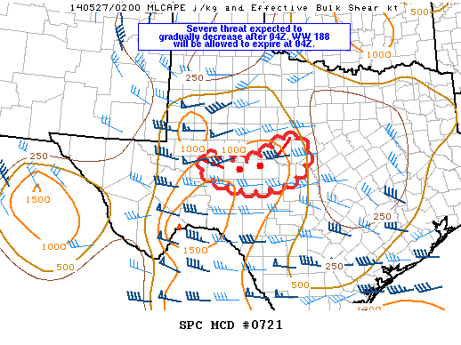 Mesoscale Discussion 721
