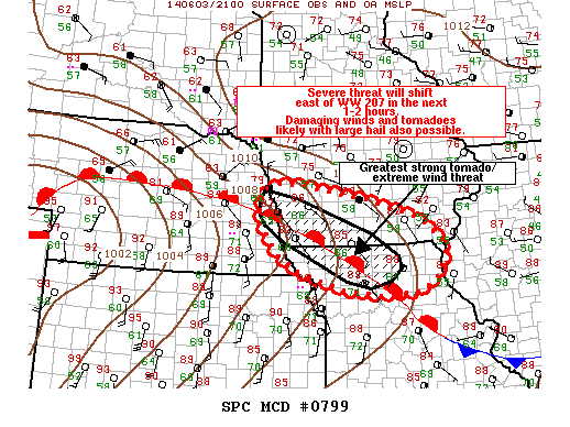Mesoscale Discussion 799