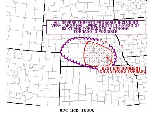 Mesoscale Discussion 800