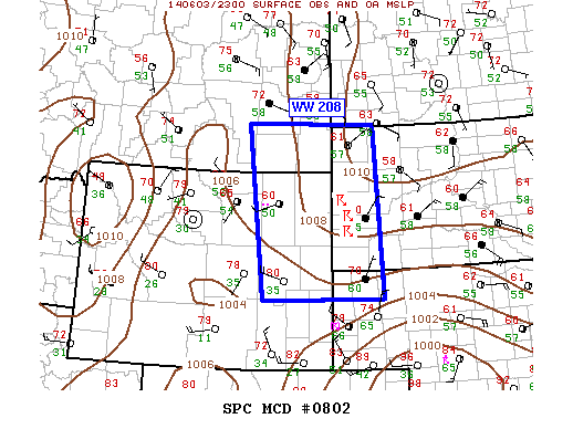 Mesoscale Discussion 802