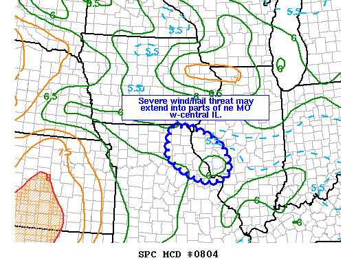 Mesoscale Discussion 804