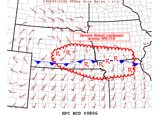 Mesoscale Discussion 806