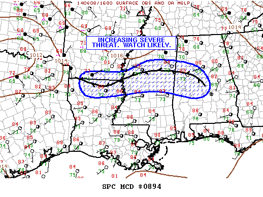 Mesoscale Discussion 894