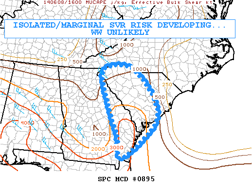Mesoscale Discussion 895