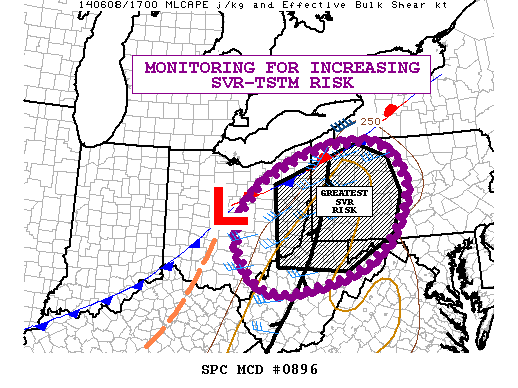 Mesoscale Discussion 896
