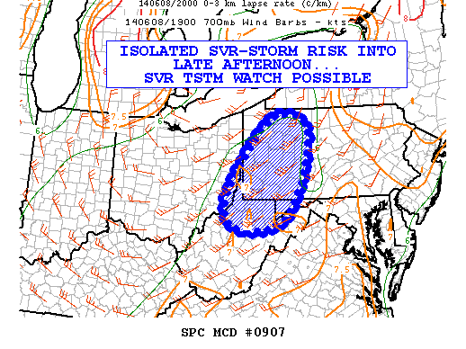 Mesoscale Discussion 907