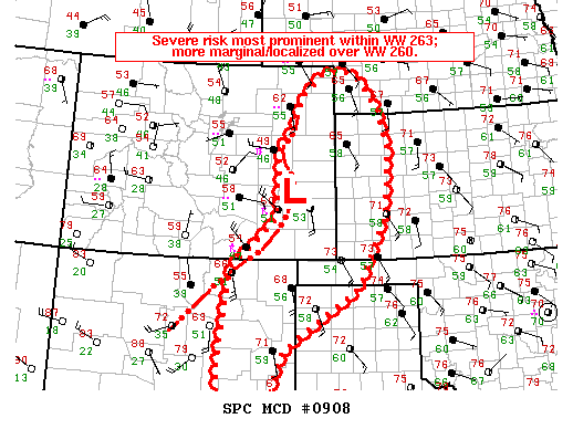 Mesoscale Discussion 908