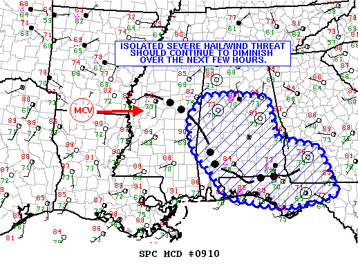 Mesoscale Discussion 910