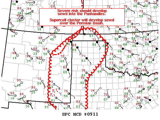 Mesoscale Discussion 911