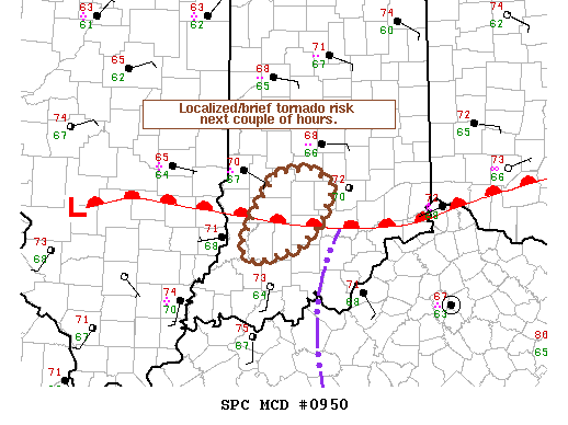 Mesoscale Discussion 950