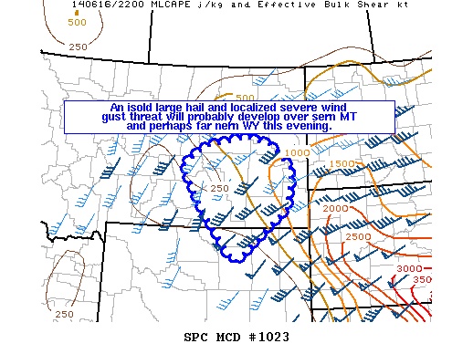 Mesoscale Discussion 1023
