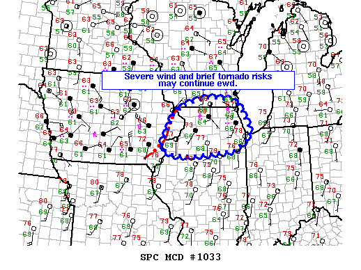 Mesoscale Discussion 1033