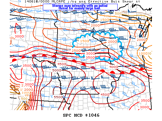 Mesoscale Discussion 1046