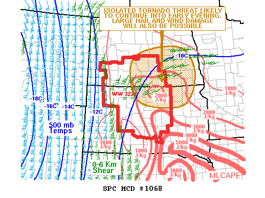 Mesoscale Discussion 1068