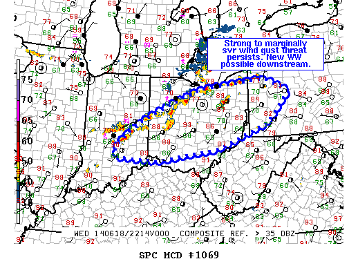 Mesoscale Discussion 1069
