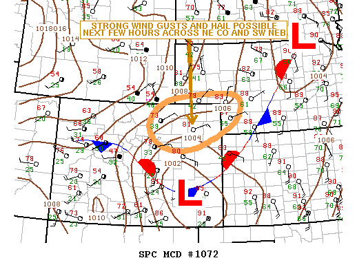 Mesoscale Discussion 1072