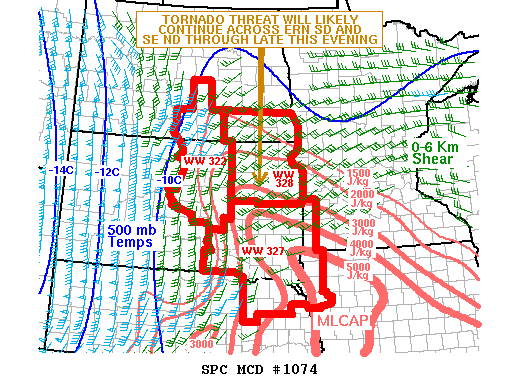 Mesoscale Discussion 1074