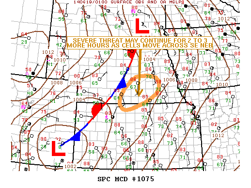 Mesoscale Discussion 1075