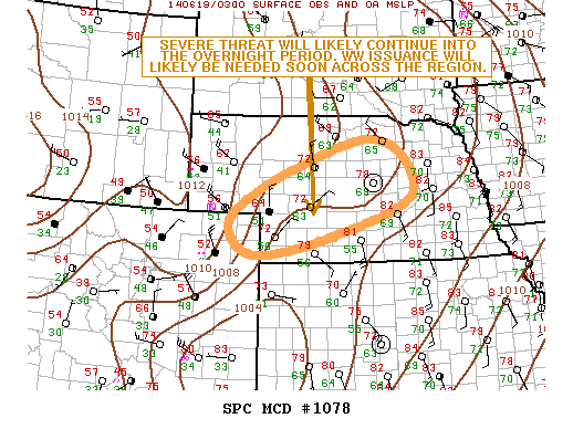 Mesoscale Discussion 1078