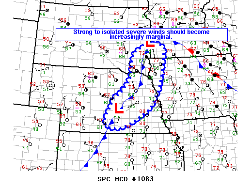 Mesoscale Discussion 1083