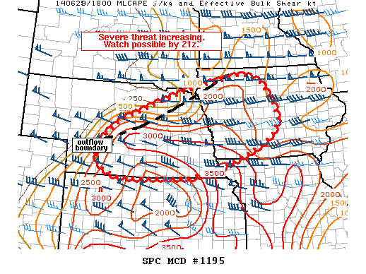 Mesoscale Discussion 1195