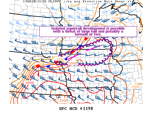 Mesoscale Discussion 1198