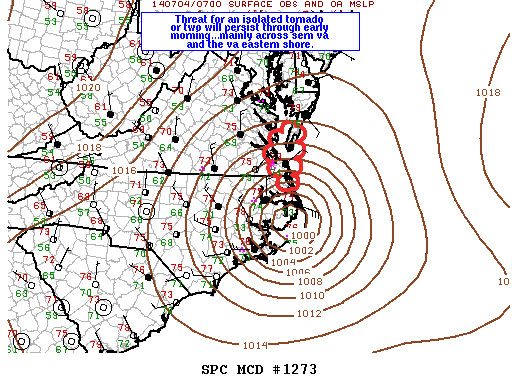 Mesoscale Discussion 1273