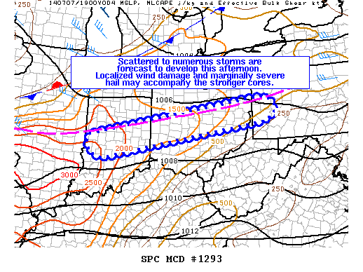 Mesoscale Discussion 1293
