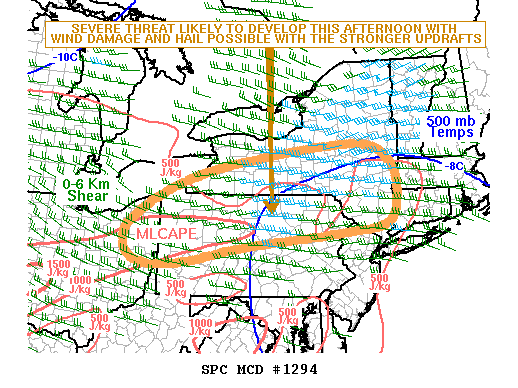 Mesoscale Discussion 1294