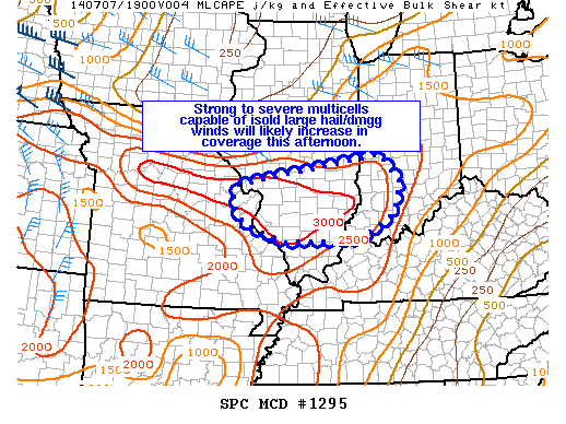 Mesoscale Discussion 1295