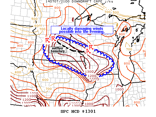 Mesoscale Discussion 1301
