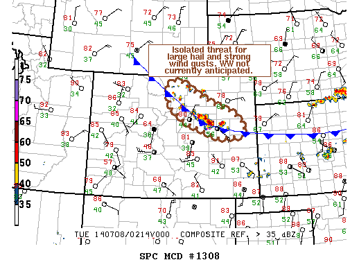 Mesoscale Discussion 1308