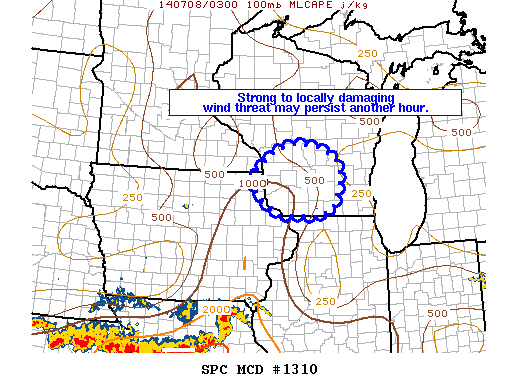 Mesoscale Discussion 1310