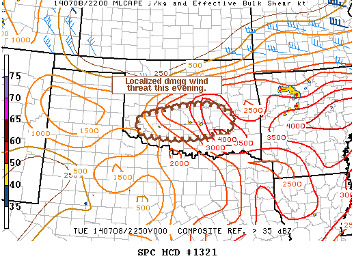 Mesoscale Discussion 1321