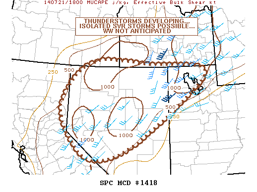 Mesoscale Discussion 1418