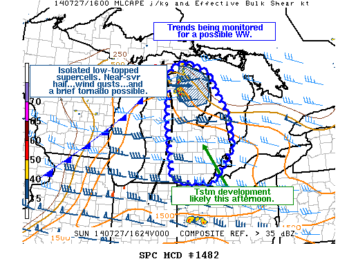 Mesoscale Discussion 1482