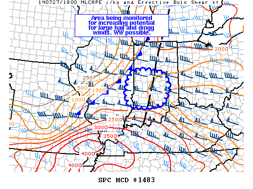 Mesoscale Discussion 1483